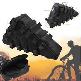 49cm Triangle Tube Frame Bag Large Capacity Buckle Mountain Bike Pack Battery Cycling Bag 40x29x13cm Bike Bag Cycling Parts