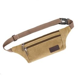 Outdoor running waist bag Canvas Sports Waistbag Gym fitness money purse Phone pouch Unisex Hip Packs Belly Belt Bags