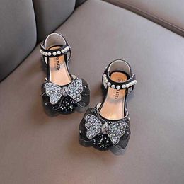 Sandals Summer Rhinestone Sandals Baby Girls Sandals Cute Princess Shoes Children's Pearl Dance Breathable Beach Sandals