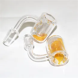 2mm Quartz Banger Nail Smoking Accessories XXL OD28mm Bucket with Colorful Thermochromic Glass Sands Inside Changing Color When Heating 10mm14mm18mm Clear Joint