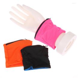 Wrist Support 1pc Outdoor Sports Zipper Wristband Keys Coin Storage Bag Pocket Wallet Pouch Running Cycling