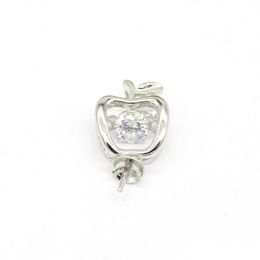 Jewellery Settings S925 Sterling Sier Pearl Pendant Accessories Item Mount Diy Christmas Apple Diamond Dr Dhv8M