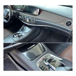 Car Stickers For S Class W 2014 Interior Central Control Panel Door Handle Carbon Fiber Decals Styling Accessor Drop Delivery Mobile Dhw1H