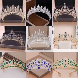 Tiaras Wedding Crown Bridal Headpiece Gold Silver Colour Rhinestone Crystal Diadem Queen Crown Princess Tiaras Wedding Hair Jewellery Z0220