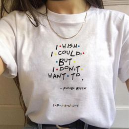 Women's T Shirts Harujuku Kawaii Friends Tv TShirt Women Korean Style Fashion T-shirt Ulzzang 90s Graphic Show Shirt Top Tees Female