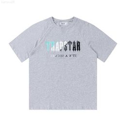 Men's T-Shirts Embroidered Trapstar Towel T Shirt Men Women Orange Letter Hip Hop High Street Tshirt Tops Tee Z0221