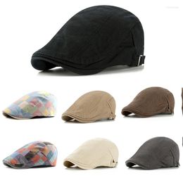 Berets Golf Driving Beret Fashion Men's Cabbie Sboy Cap Men Summer Sun Hat Flat Winter Warm