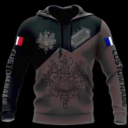 Men's Hoodies & Sweatshirts Spring And Autumn Women's Fashion Casual Hoodie Personalised France Army 3D All Over Printed Jacket/Zipper - 04
