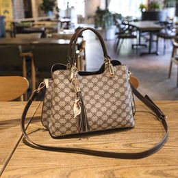 Abendtaschen Umhängetasche für Frauen 2022 2023 Neue Luxus Designer Umhängetasche Leder Vintage Mode Damen Shopper Mahjong Plaid Große Handtaschen