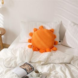 Pillow Cute Tassel Soft Round Seat Fluffy Kawaii Home Decor Cotton Bed Throw Car Sofa Chair Knitted Back S