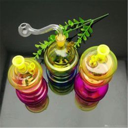 Super-silence of multi-color special-shaped glass cigarette kettles Wholesale Glass bongs Oil Burner Glass Water Pipes Oil Rigs Smoking