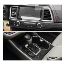 Car Stickers For Honda Highlander 2021 Interior Central Control Panel Door Handle 5D Carbon Fiber Decals Styling Accessorie Drop Del Dhna6