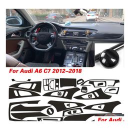 Car Stickers Interior Centre Console Colour Change Carbon Fibre Moulding Sticker Decals For A6 C7 2012 Drop Delivery Mobiles Motorcycl Dhnsz