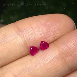 Cluster Rings 2 Ruby Loose Stones Oval Gem Size 6 6mm