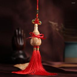 Interior Decorations Mahogany Gourd Car Pendant Tassel Chinese Knot All The Way Guanyin Rearview Mirror