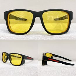 yellow Sunglass Linea Rossa Impavid eyewear SPS07W Sunglasses exclusive ultra-light nylon fiber 07W characterized slightly curved frame front sporty attitude