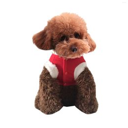 Dog Apparel Creativity Cute Santa Pet Christmas Clothes Velvet Dress Wide Waistband Round Ball Hat Party Warm Hooded Outerwear