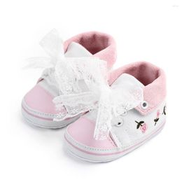 First Walkers Cute Spring Floral Baby Girl Shoes Lace Toddler