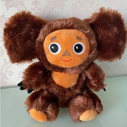 23CM Anime Cheburashka Plush Toys Big Eyes Monkey Doll Kwaii Russia Huge Ears Monkeys Style Baby Sleep Appease Doll Toys Children Boys Girls Gift