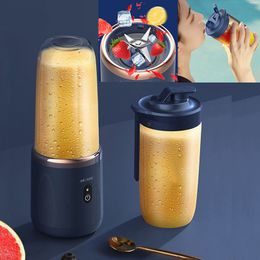 Juicers Portable 6 Blades Cup Foodgrade USB laddar Fruit Squeezer Automatisk matblandare Ice Crusher 230222