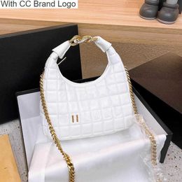 CC Cross Body Half Round Handle Women Thick Chain Designer Bag Plaid Leather Quilted Mini Outdoor Makeup Crossbody Bag Luxury Handbags Coin Purse Suitcases Clut