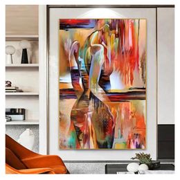 Modern Sex Lady Picture Wall Art Poster Girl Bedroom Abstract Minimalist Art Oil Painting Home Decor Nordic Canvas Painting Woo