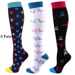 5PC Socks Hosiery Compression Stockings Socks 3 PairsSet Unisex Sports Socks Lot Prevent Varicose Veins Nurse Socks Men Women Compression Socks Z0221