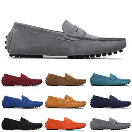 men casual shoes Solid Colour black popular breathable Silvers taupe dlives Mahogany blue jogging walking low soft Multi leather mens sneakers outdoor trainers