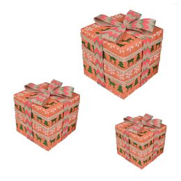 Christmas Decorations 3pcs Present Decoration Well Made Lighted Gift Boxes For Celebrating