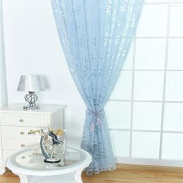 Curtain Phoenix Tail Pattern Tulle Bedroom Living Room Balcony Home Kitchen El Decoration Elegant Sun-shading Window Gauze