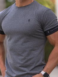 Men's TShirts High Quality Men Summer Running Short Sleeve Gym Sports Training Tops Outdoor Jogging Leisure Breathable 230221