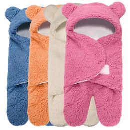 Blankets Baby Split-leg Sleeping Bag Stroller Warm Plush Blanket Children's Anti-kick Quilt Autumn And Winter & Swaddling