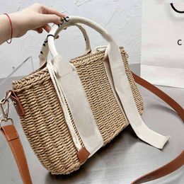 Hot Summer Weave Designer Bag ChoeBag Shoulder Bags Women Tote Bag Fashion Purse Handbag Vacstion Bags Crossbody Female Woven Basket Bags 220324