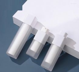 Storage Bottles 50pcs 15ml 30ml 50ml White Rotating Airless Empty Refillable Cosmetic Pump Packaging Bottle SN554