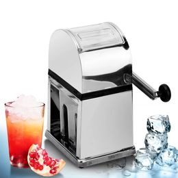 Ice Crushers Shavers Stainless Steel Crusher Mini shavers Chopper Manual Snow Cone Smoothie Maker Block Breaking Machine slush machine 230222