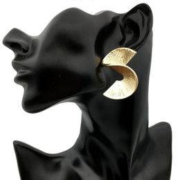 Stud Earrings Trendy Big Spiral Alloy Statement Punk Jewelry Women Vintage Golden & Silver Color UKMOCStud