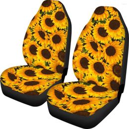 Car Seat Covers Front Cover Sets For Women Little Daisy Cushion Customize Sunflower Interior Accessories 2Pcs