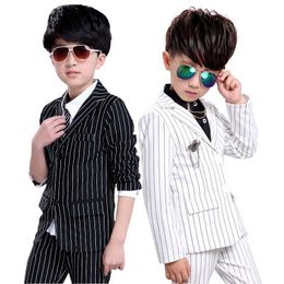 Clothing Sets Striped Boys Wedding Suits Formal Dresses Children School Uniform Gentleman Toddler Kids Party Come Baby Business Clothes