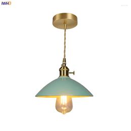 Pendant Lamps IWHD Nordic Style Ceramic Edison Lighting Dinning Living Room Light Copper Hanging Lamp LED Suspension Luminaire