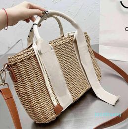 NEW Summer Weave Designer Bag ChoeBag Shoulder Bags Women Tote Bag Fashion Purse 445 Vacstion Bags Crossbody Female Woven Basket Bags 220324