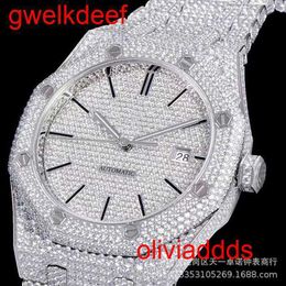 High Quality Fashion Iced Out WatchesMens Wrist Luxury Round Cut Lab Gr DDGU VS80888