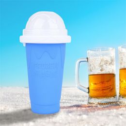 Tumblers Slush Maker Cup Smoothie Cooling Household Ice Crusher Molds Freeze Popsicle Spoon Homemade Juice Summer Cool Creative 230222