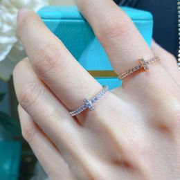 Luxurys Designers Ring Full Diamond Rings For Women New Fashion Couple Jewellery Simplicity Stereoscopic Casual Party good