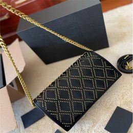 Women bags Cross Body Fashion Shopping Satchels Hardware inlaid chain outdoor messenger bags leather hobo handbag Luxury designer purses wallet