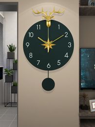 Wall Clocks Eueope Metal Clock Mechanism Home Decore 3D Iron Watch Sticker Mural For Living Room Kids Decoration Saat Relojes De Pared