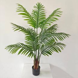 Decorative Flowers Large Artificial Potted Tree Faux Bamboo Banana With Soild Base Tropical Palm Plant For Home Office Indoor Outdoor Decor