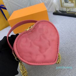 Love Hearts Bag Chain Handbags Purse Crossbody Tote Bags Women Clutch Handbag Emboss Leathe Double Zipper 3 Gold Hardware