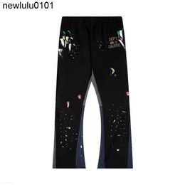 Men's Jeans Galleries Dept Designer Pantaloni sportivi Pantaloni sportivi Spruzzi Graffiti Loose Flare Virgil Senza cuciture