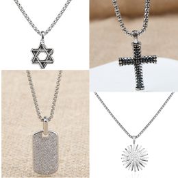 Necklace Black Necklaces Garnet Dy Onyx Men Cuban chain Cross Pendant Designer Jewellery Women Amethyst Diamond pendants