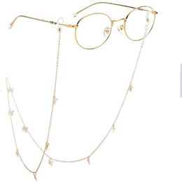 Chains 2023 European And American Fashion Glasses Chain Mask Rack Simple Personality Butterfly Women Can Be Wholesale
